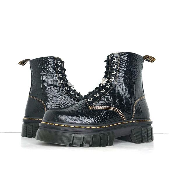NEW Dr Martens Heaven Marc Jacobs Croco Platform Audrick Boots Women’s 10 Shoes - Picture 2 of 14